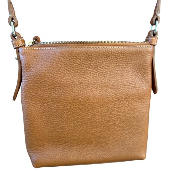 Dooney & Bourke Dillen Brown Tan Leather Crossbody , Messenger Bag - Picture 4 of 9